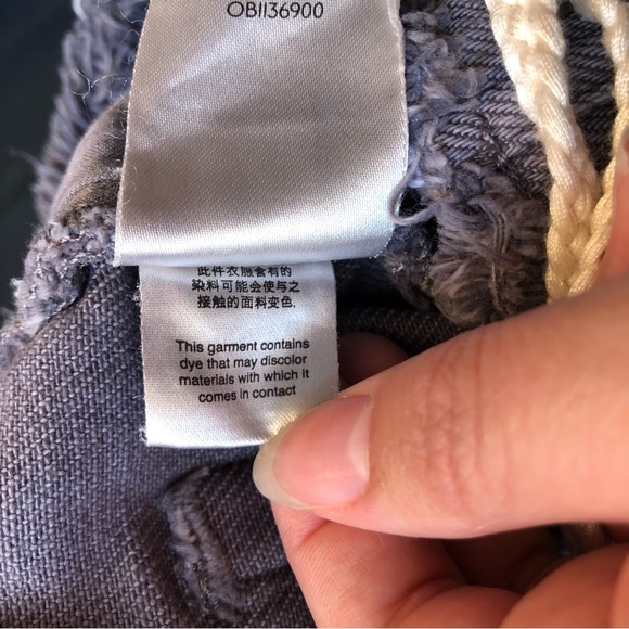 Free people we the free becket slouchy cutoff frayed hem shorts lace up - Picture 6 of 9